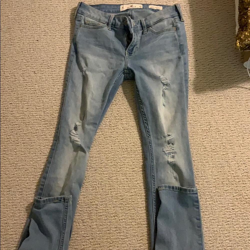 light wash skinny jeans hollister